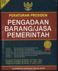 PERPRES NO.54 tentang pengadaan barang/jasa pemerintah tahun 2010